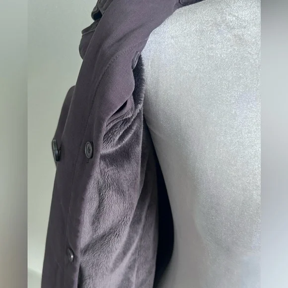 Comptoir Des Cotonniers women’s Purple Trench Coat with warm layer small $650 - Picture 12 of 16